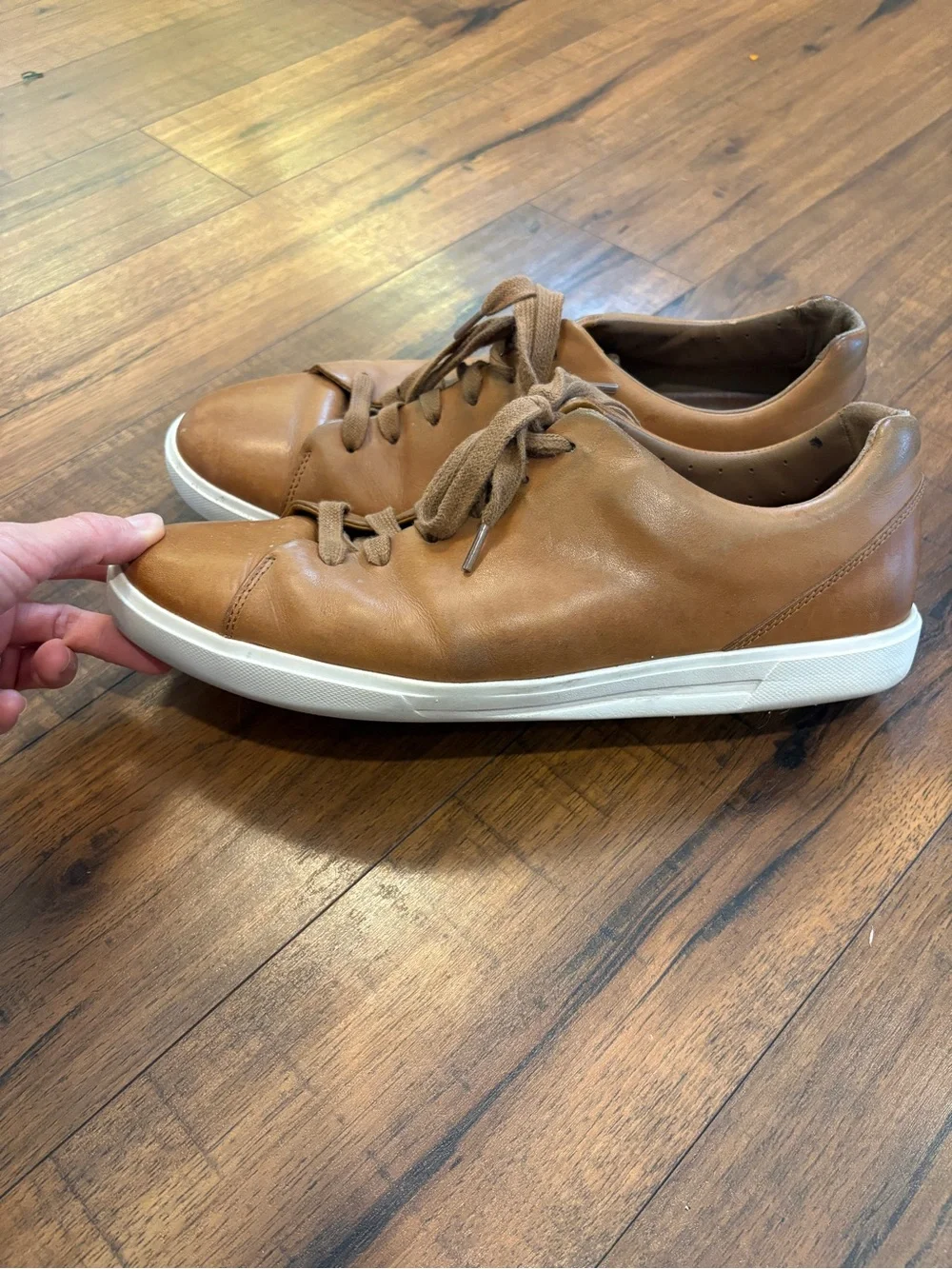 Clarks Men's Un Costa Lace Tan Leather Sport Shoes Casual Sneakers Mens 10